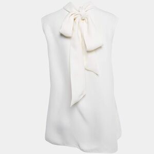 Ann Taylor- “Ivory” Blouse with Stylish Knot, WM’S SZ- SM